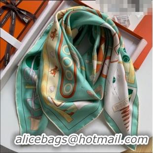 Buy Promotional Hermes Horse 100% Silk Square Scarf 90x90cm H51616 Green 2023