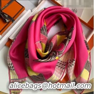 Reasonable Price Hermes Horse 100% Silk Square Scarf 90x90cm H51612 Rosy 2023