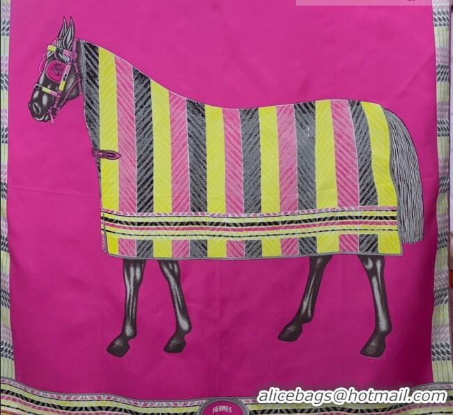 Reasonable Price Hermes Horse 100% Silk Square Scarf 90x90cm H51612 Rosy 2023