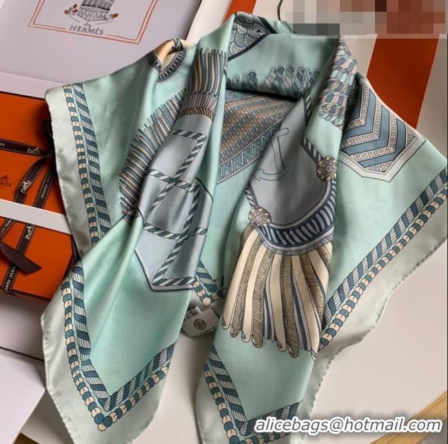 Pretty Style Hermes 100% Silk Square Scarf 90x90cm H51610 Light Green 2023