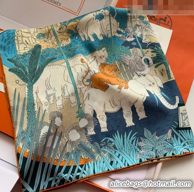 Buy Cheap Hermes 100% Silk Square Scarf 90x90cm H51603 Blue 2023