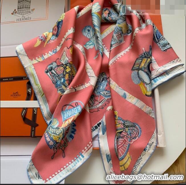 Buy Promotional Hermes 100% Silk Square Scarf 90x90cm H51803 Pink 2023