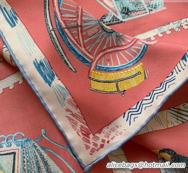 Buy Promotional Hermes 100% Silk Square Scarf 90x90cm H51803 Pink 2023