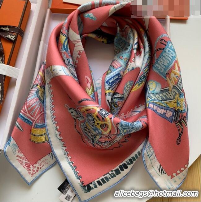 Buy Promotional Hermes 100% Silk Square Scarf 90x90cm H51803 Pink 2023