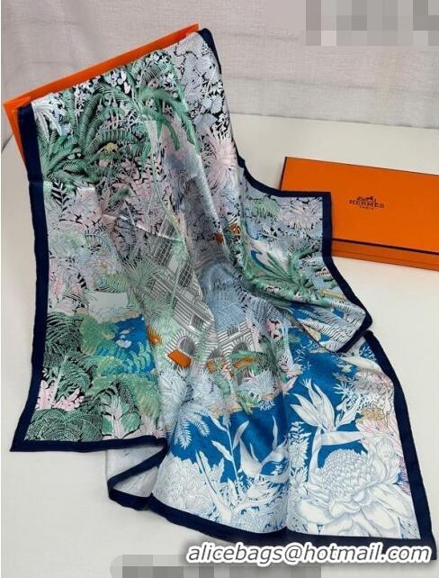 Well Crafted Hermes Silk Sqaure Scarf 90x90cm 061303 Blue 2023