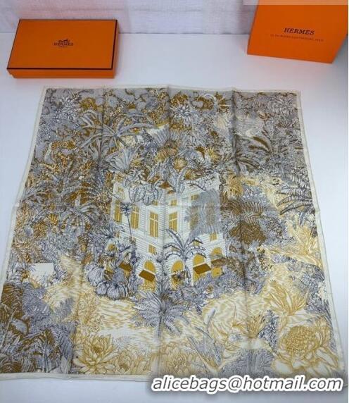 Luxurious Fashion Hermes Silk Sqaure Scarf 90x90cm 061303 Grey 2023