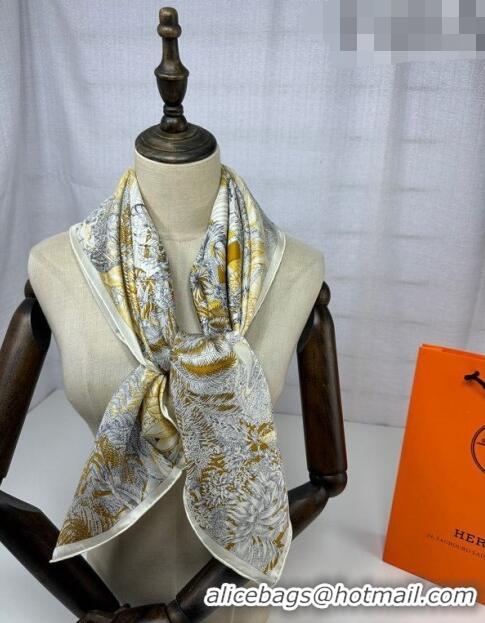 Luxurious Fashion Hermes Silk Sqaure Scarf 90x90cm 061303 Grey 2023