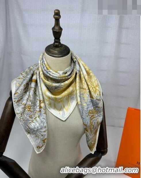 Luxurious Fashion Hermes Silk Sqaure Scarf 90x90cm 061303 Grey 2023