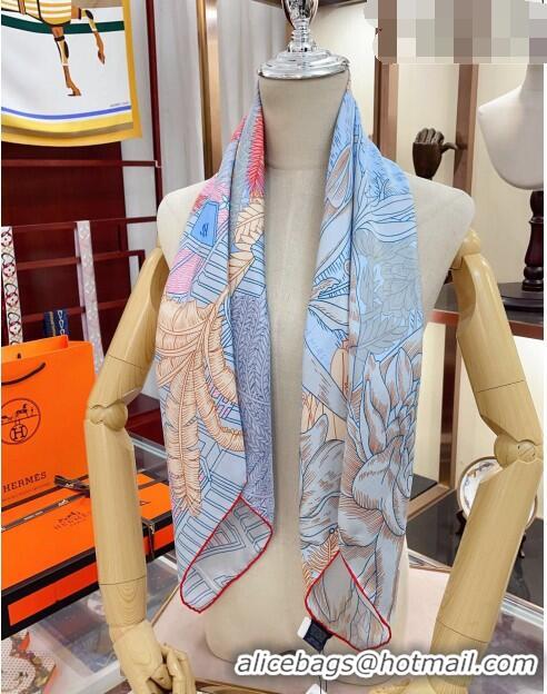 Grade Quality Hermes Silk Sqaure Scarf 90x90cm 061306 Blue 2023