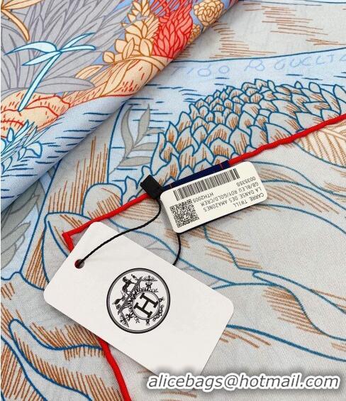 Grade Quality Hermes Silk Sqaure Scarf 90x90cm 061306 Blue 2023