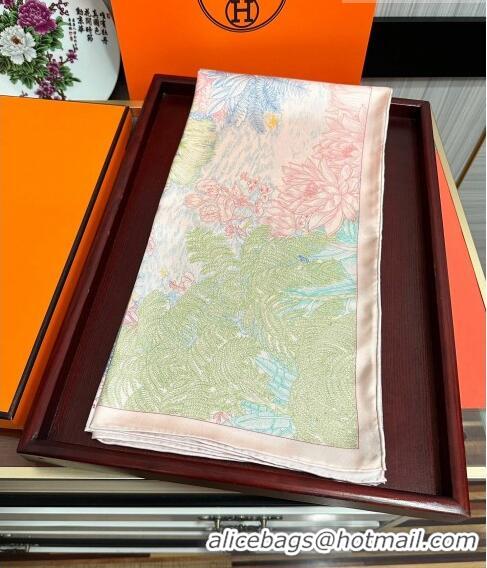 Well Crafted Hermes Silk Sqaure Scarf 90x90cm 061307 Pink 2023