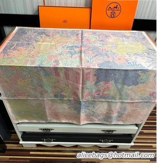 Well Crafted Hermes Silk Sqaure Scarf 90x90cm 061307 Pink 2023