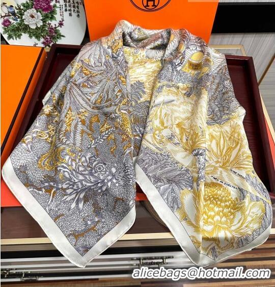 Best Product Hermes Silk Sqaure Scarf 90x90cm 061307 Yellow 2023