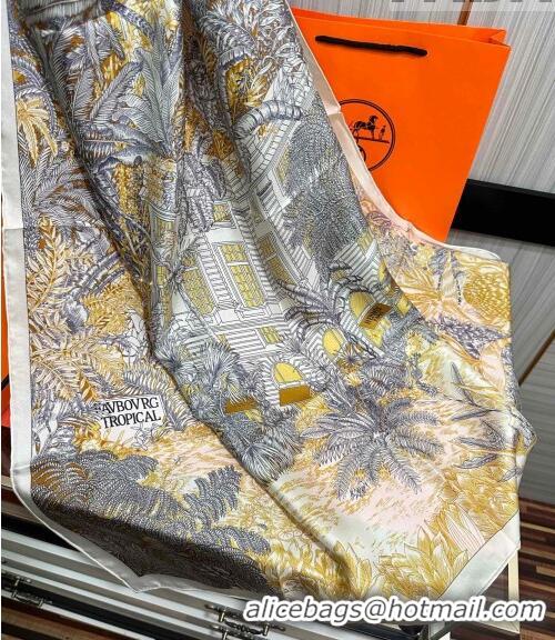 Best Product Hermes Silk Sqaure Scarf 90x90cm 061307 Yellow 2023