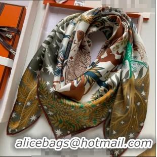 Super Quality Hermes Silk Sqaure Scarf 90x90cm 061309 Green 2023