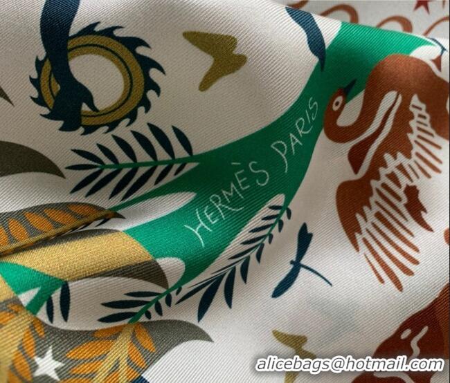 Super Quality Hermes Silk Sqaure Scarf 90x90cm 061309 Green 2023