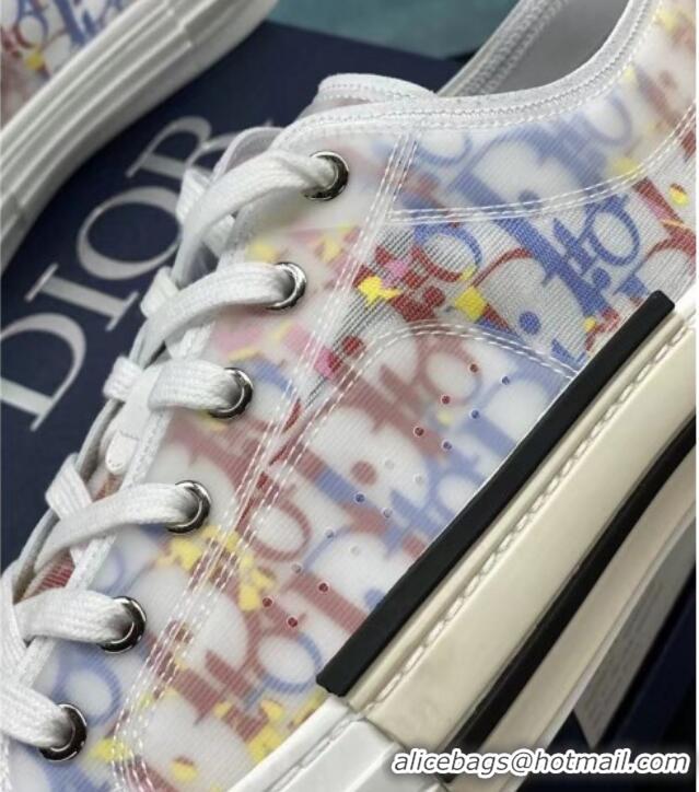 Good Quality Dior B23 Low-top Sneakers in Multicolor Oblique Canvas Blue/Red/Yellow 236210