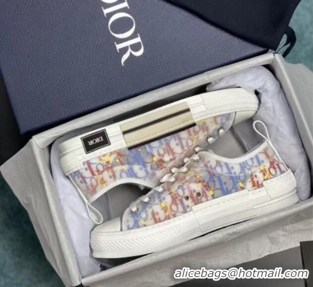 Good Quality Dior B23 Low-top Sneakers in Multicolor Oblique Canvas Blue/Red/Yellow 236210