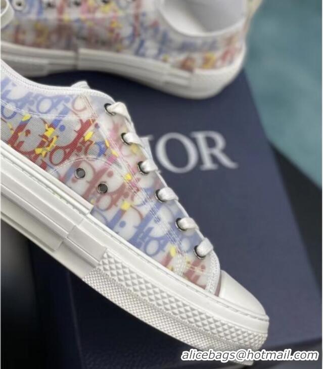 Good Quality Dior B23 Low-top Sneakers in Multicolor Oblique Canvas Blue/Red/Yellow 236210