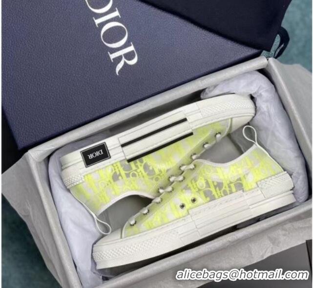 Grade Quality Dior B23 Low-top Sneakers in Yellow Oblique Canvas 236209