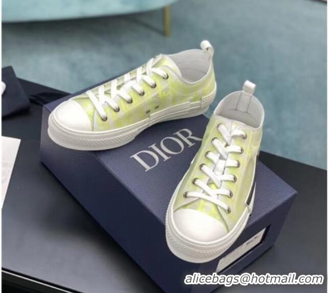 Grade Quality Dior B23 Low-top Sneakers in Yellow Oblique Canvas 236209