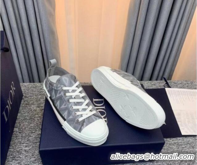 Classic Hot Dior B23 Low-top Sneakers in Dior Gray CD Diamond Canvas 236206