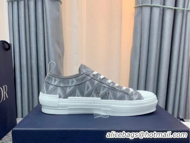 Classic Hot Dior B23 Low-top Sneakers in Dior Gray CD Diamond Canvas 236206