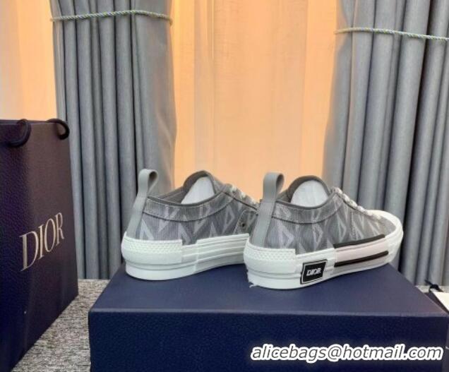 Classic Hot Dior B23 Low-top Sneakers in Dior Gray CD Diamond Canvas 236206