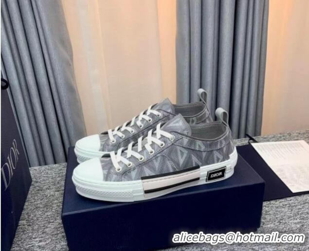 Classic Hot Dior B23 Low-top Sneakers in Dior Gray CD Diamond Canvas 236206