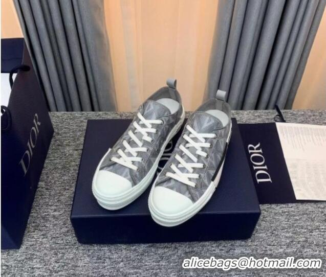 Classic Hot Dior B23 Low-top Sneakers in Dior Gray CD Diamond Canvas 236206