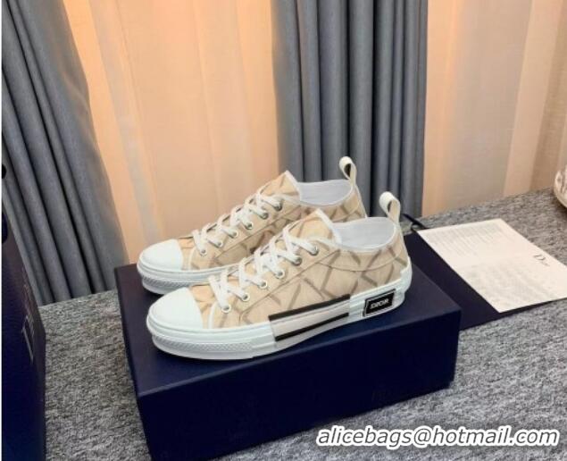 Leisure Dior B23 Low-top Sneakers in Beige Canvas Beige 236205