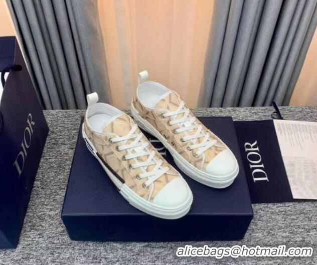 Leisure Dior B23 Low-top Sneakers in Beige Canvas Beige 236205