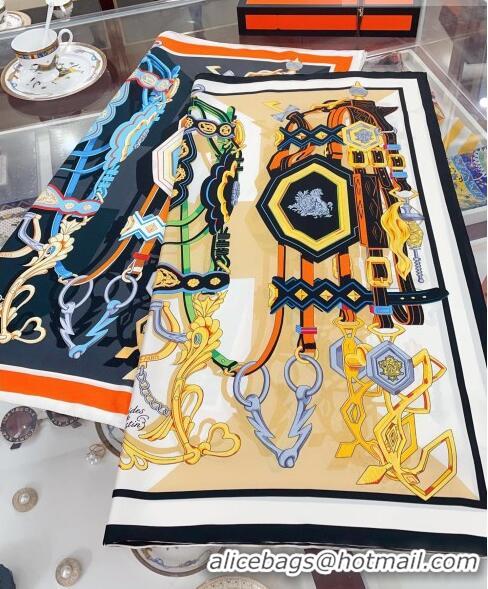 Grade Charming Hermes Silk Sqaure Scarf 90x90cm H61574 Orange 2023