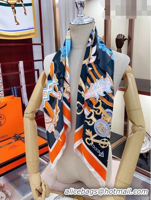 Grade Charming Hermes Silk Sqaure Scarf 90x90cm H61574 Orange 2023