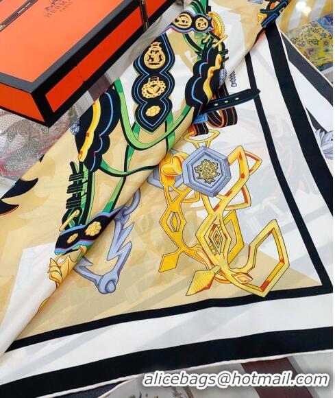 Buy Cheap Hermes Silk Sqaure Scarf 90x90cm H61573 Black/Beige 2023