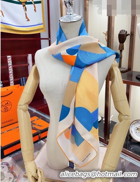 Top Quality Hermes Silk Sqaure Scarf 90x90cm H61567 Blue/Beige 2023