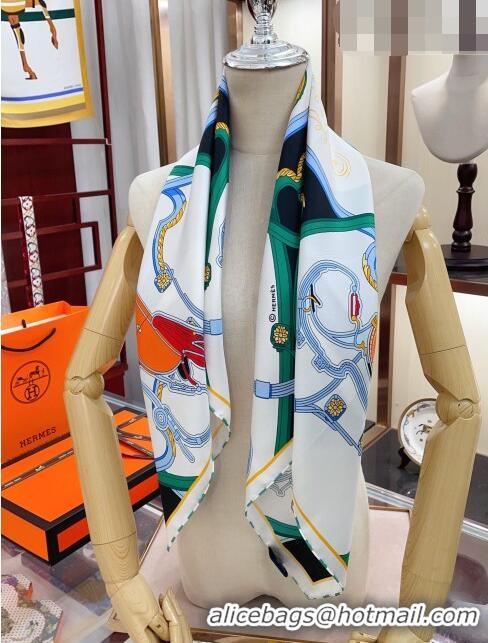 Inexpensive Hermes Springs Remix Silk Sqaure Scarf 90x90cm H61557 Black/Green 2023