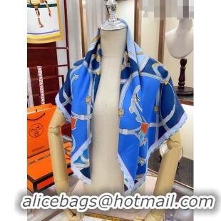 Best Price Hermes Springs Remix Silk Sqaure Scarf 90x90cm H61556 Blue 2023