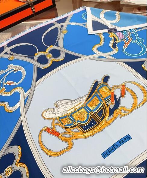 Best Price Hermes Springs Remix Silk Sqaure Scarf 90x90cm H61556 Blue 2023