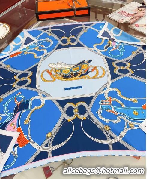 Best Price Hermes Springs Remix Silk Sqaure Scarf 90x90cm H61556 Blue 2023