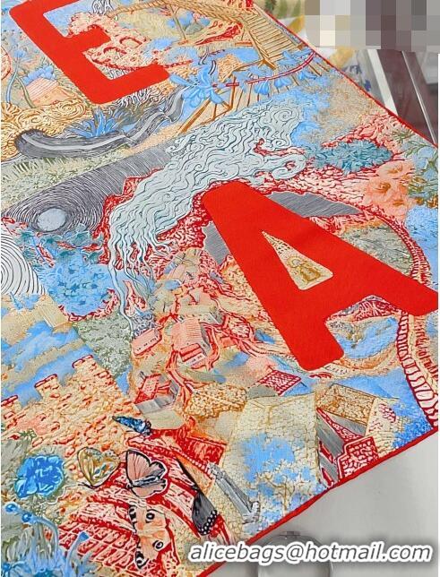 Promotional Hermes Silk Sqaure Scarf 90x90cm H61552 Red 2023