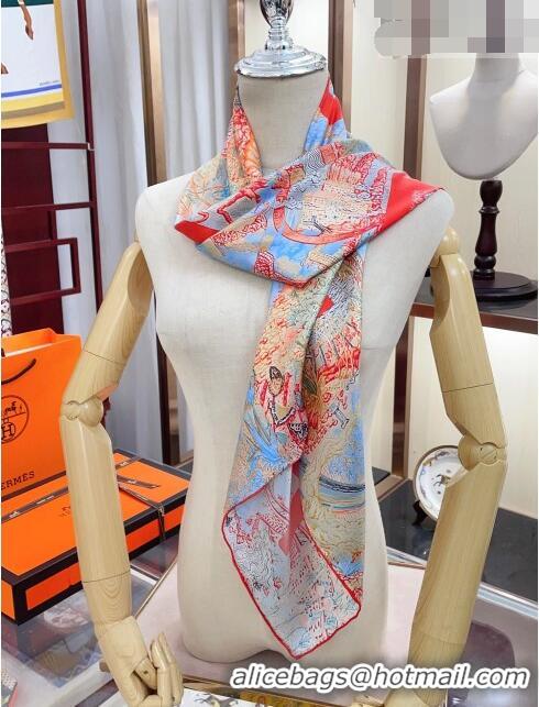 Promotional Hermes Silk Sqaure Scarf 90x90cm H61552 Red 2023