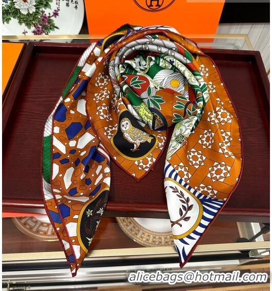 Inexpensive Hermes La Danse des Amazones Silk Sqaure Scarf 90x90cm H28023 Orange 2023