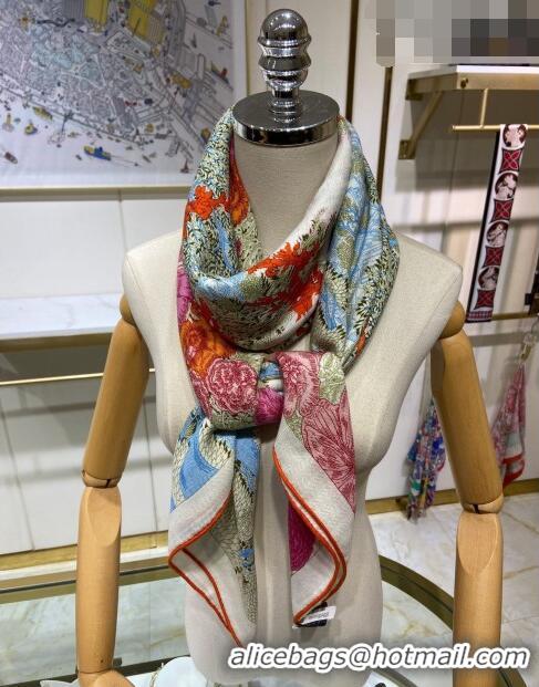 New Fashion Hermes Retour a la Nature Cashmere & Silk Square Shawl Scarf 140cm H3095 Green 2023