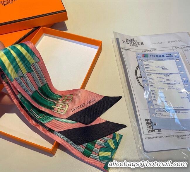 Top Quality Hermes Twilly Silk Bandeau Scarf H71526 Pink 2023