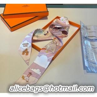 Buy Cheapest Hermes Twilly Silk Bandeau Scarf H71530 Pink 2023