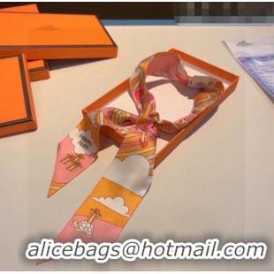 New Fashion Hermes Twilly Silk Bandeau Scarf H71532 Orange 2023