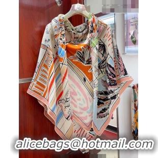 Famous Brand Hermes Rayures d'Ete Shawl Scarf 140cm H3001 Pink 2023