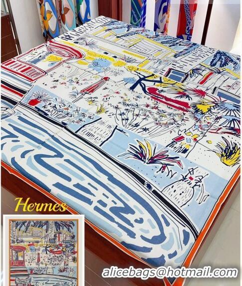 Good Taste Hermes Rayures d'Ete Shawl Scarf 140cm H3001 Orange 2023