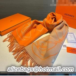 Trendy Design Hermes Long Scarf 40x195cm H082201 Orange 2023